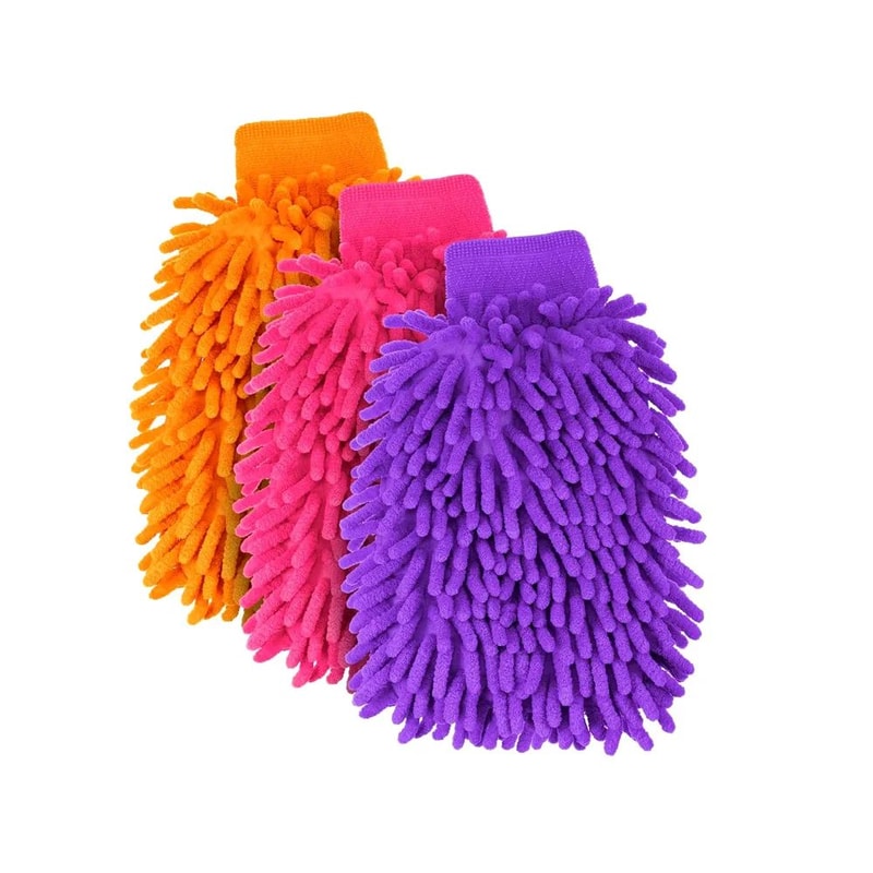 Double Sided Microfiber Cleaning Glove Mitts For Home Dusting And Car Wash 8
