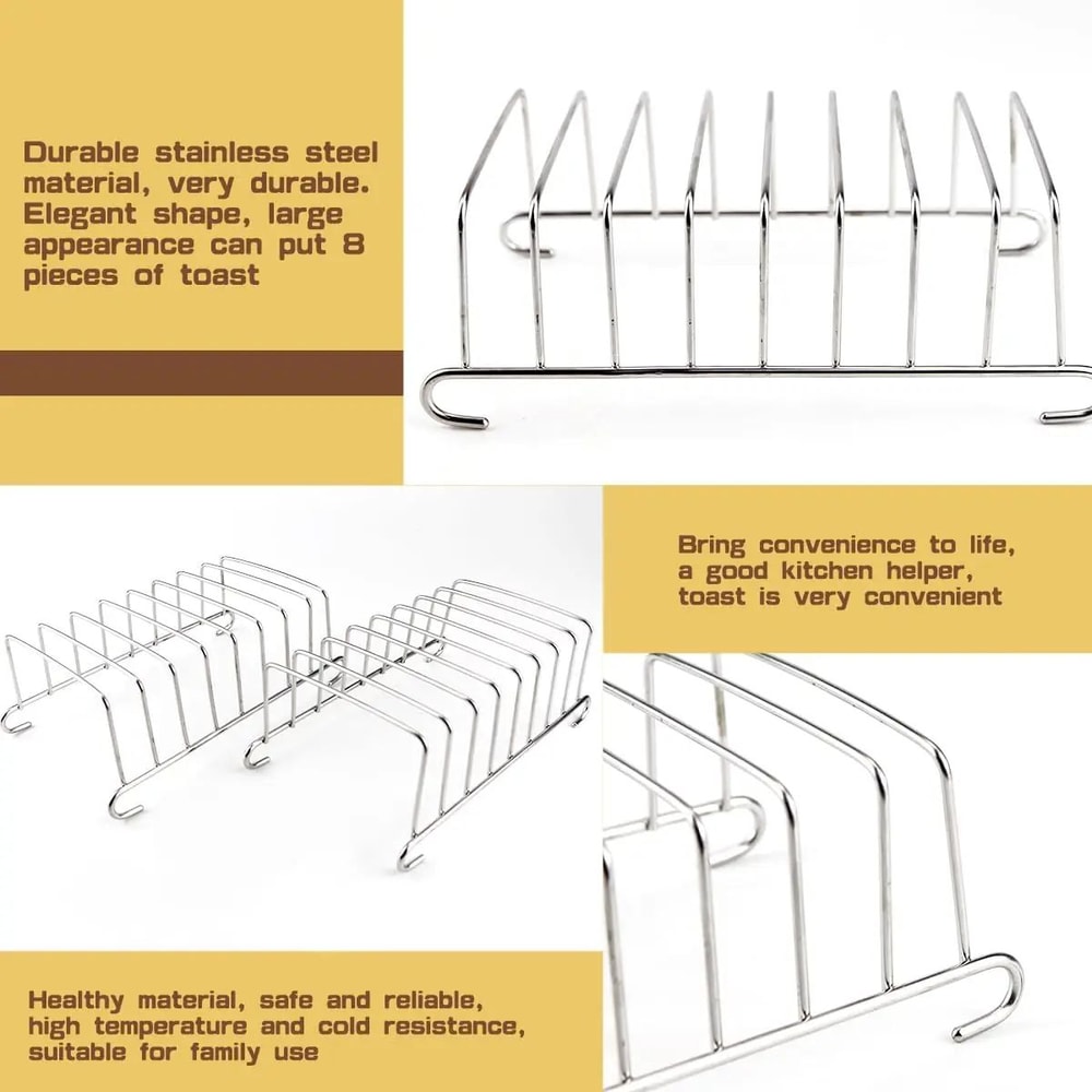 Stainless Steel Toast Bread Cooling Rack Rectangular Food Display And Air Fryer Accessory 1