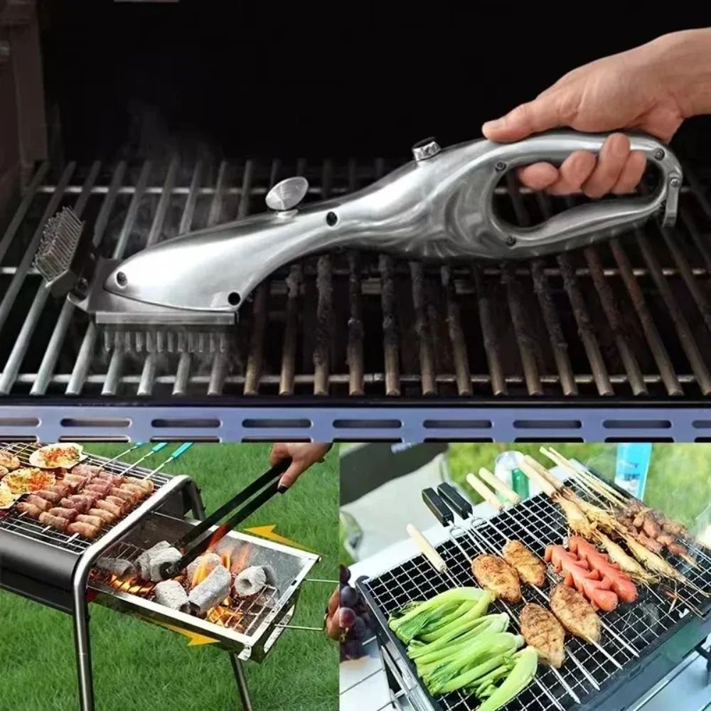 Stainless Steel BBQ Grill Steam Cleaning Brush For Outdoor Grills 0