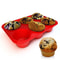 6 Cup Silicone Jumbo Muffin Pan Large Cupcake And Popover Baking Tray 2