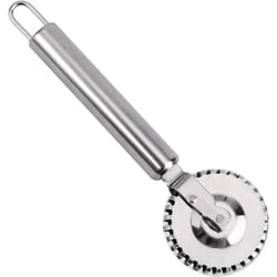 stainless steel fluted pasta dough crimper and ravioli cutter
