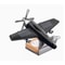 Solar Powered Airplane Car Diffuser With Wooden Base For Home And Office 6