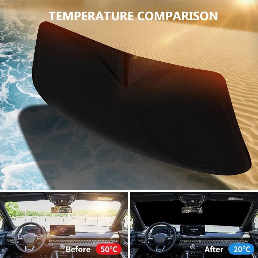 Foldable Car Sunshade Cover UV Protection Windshield Visor 4
