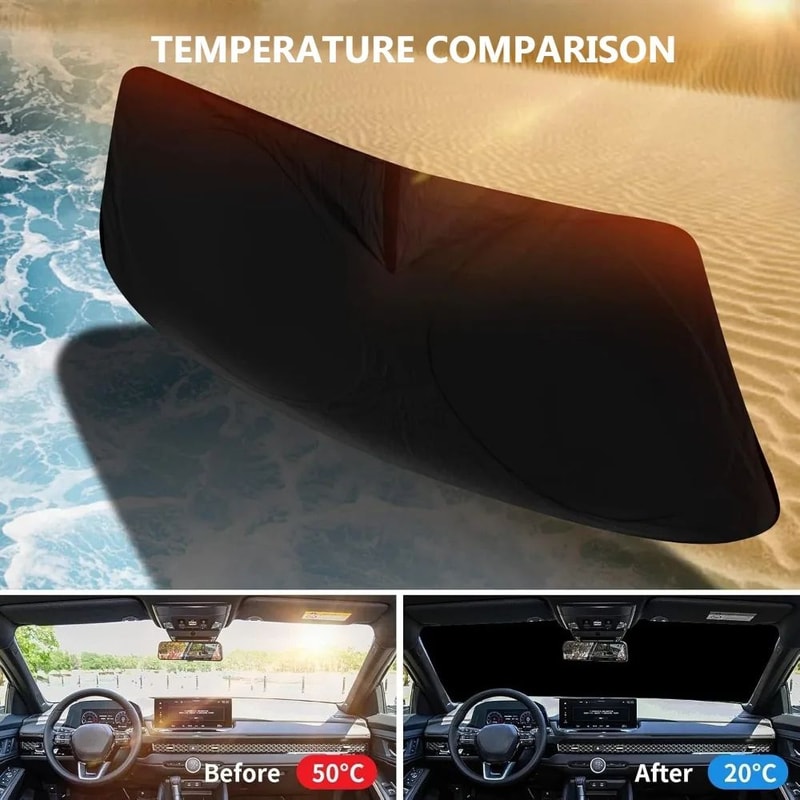 Foldable Car Sunshade Cover UV Protection Windshield Visor 4