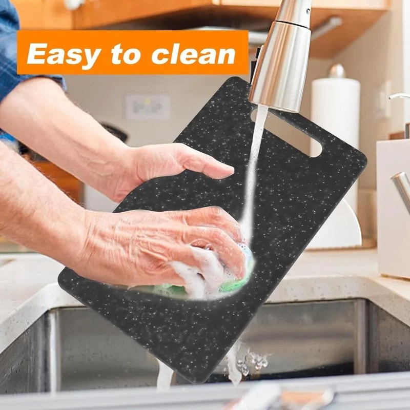 Non Slip Granite Cutting Board With Easy Grip Handle Dishwasher Safe 2