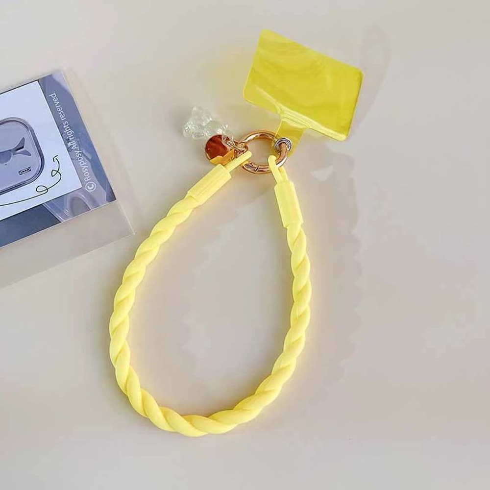 Cute Luminous Bear Phone Strap Long Lanyard Silicone Pendant 17
