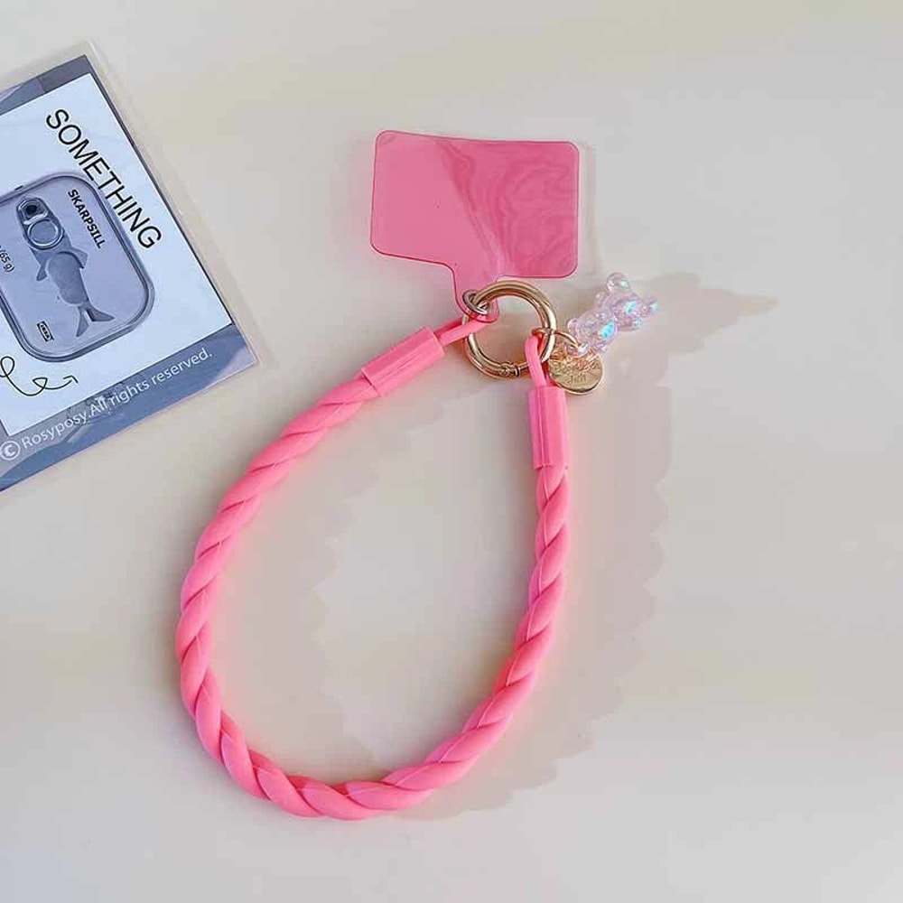 Cute Luminous Bear Phone Strap Long Lanyard Silicone Pendant 10