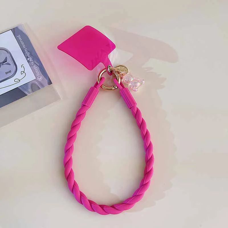 Cute Luminous Bear Phone Strap Long Lanyard Silicone Pendant 12