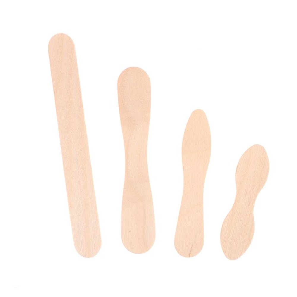 50 Pcs Disposable Wooden Waxing Sticks Body Hair Removal Spatula 6