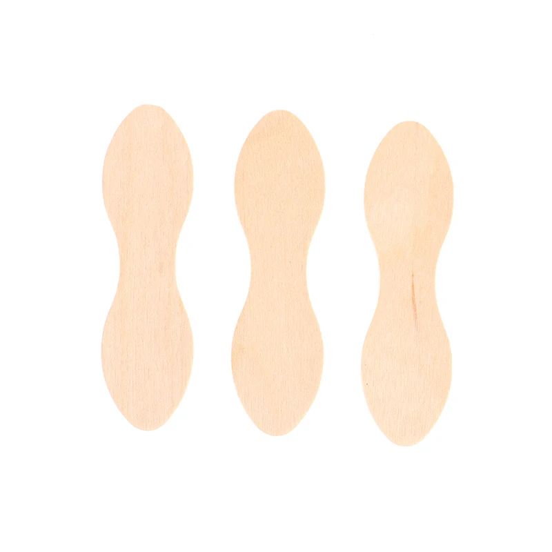 50 Pcs Disposable Wooden Waxing Sticks Body Hair Removal Spatula 8