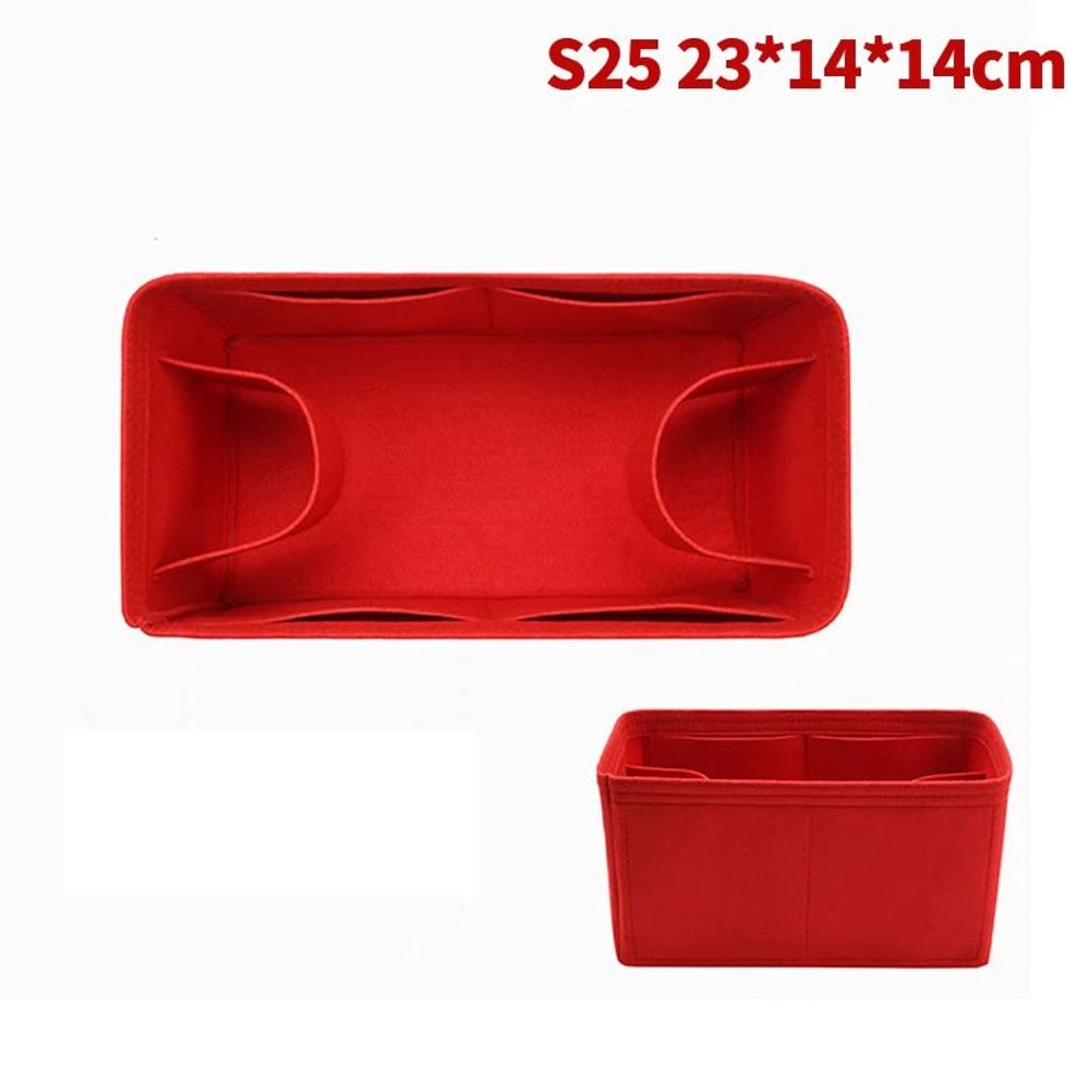 Felt Cloth Bag Organizer Insert Portable Handbag And Makeup Organizer 21