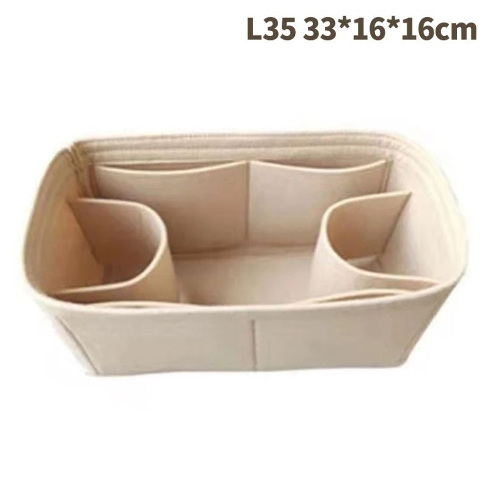 Felt Cloth Bag Organizer Insert Portable Handbag And Makeup Organizer 5