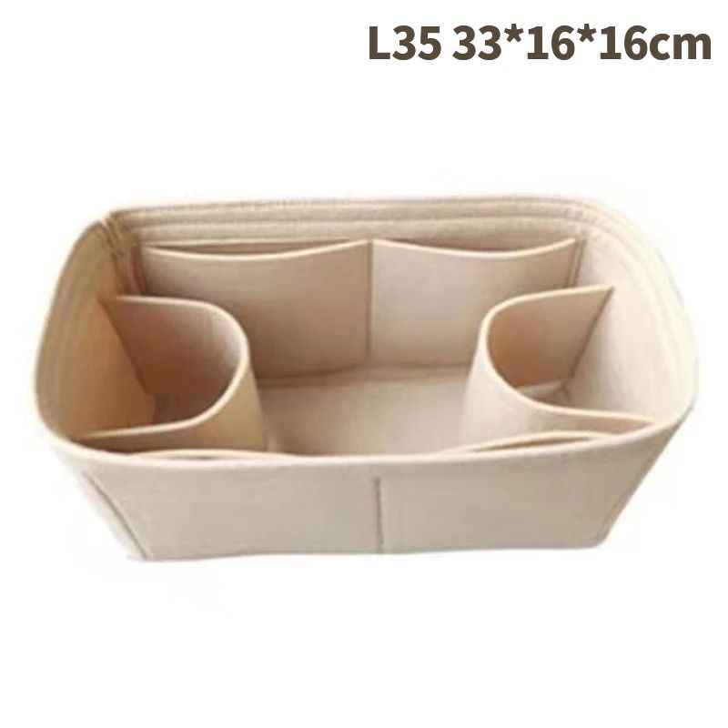 Felt Cloth Bag Organizer Insert Portable Handbag And Makeup Organizer 5