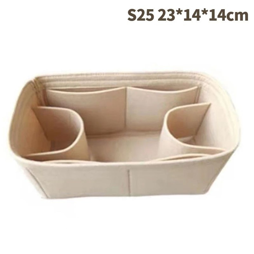 Felt Cloth Bag Organizer Insert Portable Handbag And Makeup Organizer 3