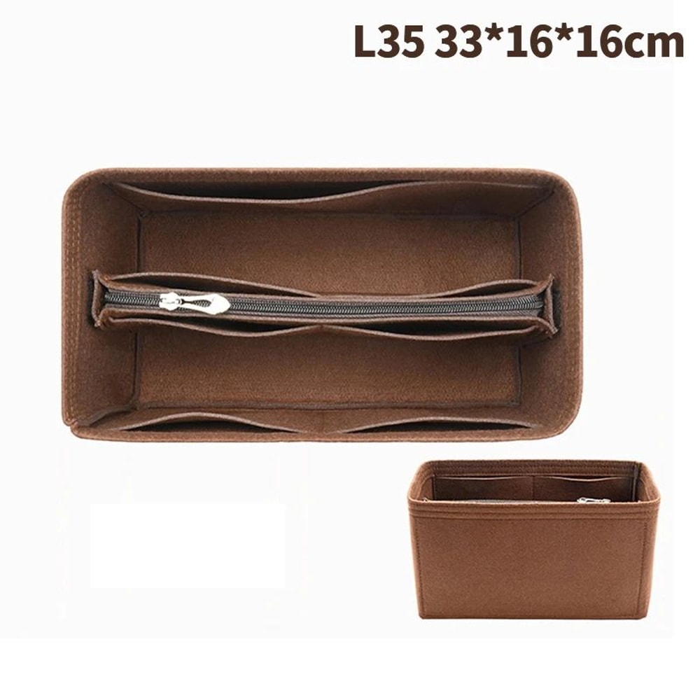 Felt Cloth Bag Organizer Insert Portable Handbag And Makeup Organizer 20