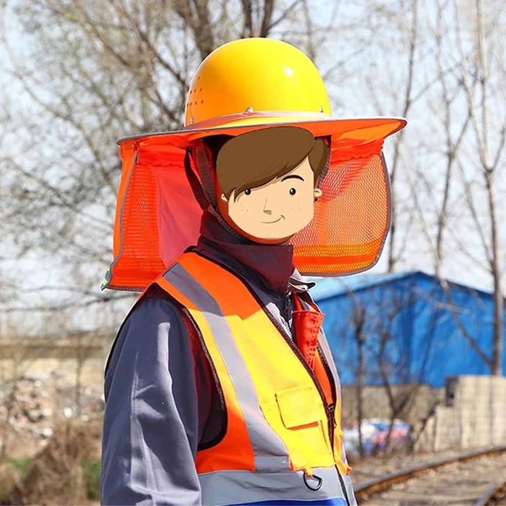 Summer Sun Shade Hard Hat Neck Shield Reflective Safety Helmet Cover 8