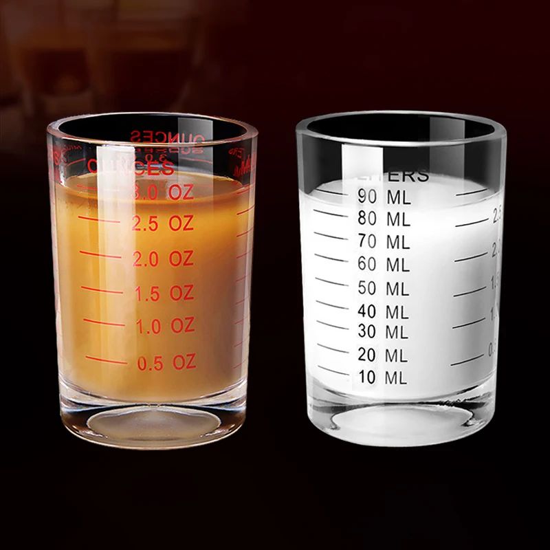 Heat Resistant Glass Measuring Cup With Handle For Espresso And Milk 0