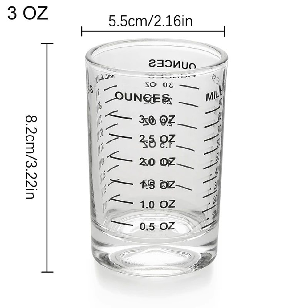 Heat Resistant Glass Measuring Cup With Handle For Espresso And Milk 5