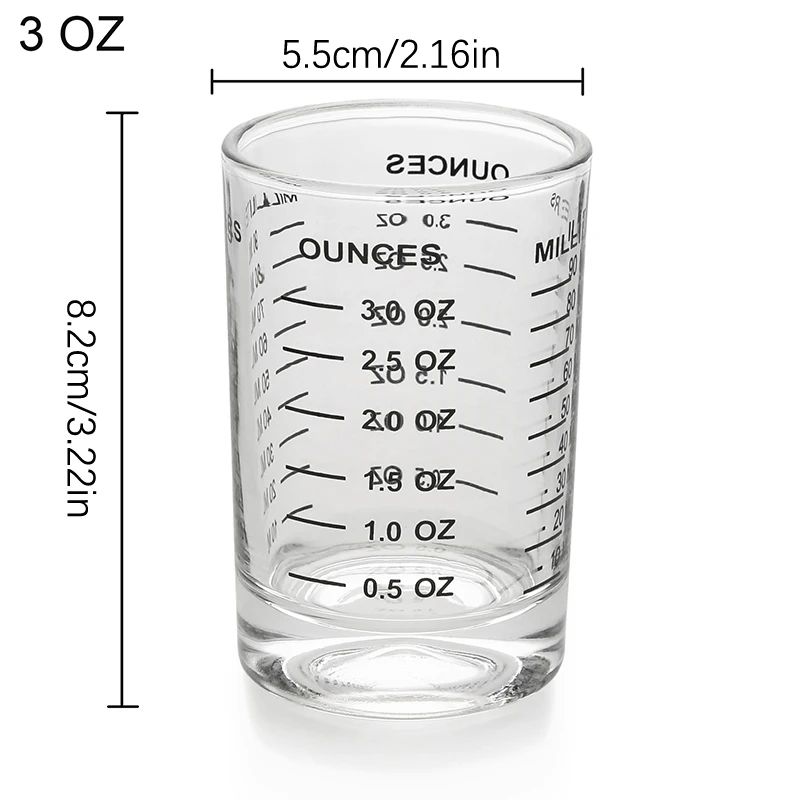 Heat Resistant Glass Measuring Cup With Handle For Espresso And Milk 5