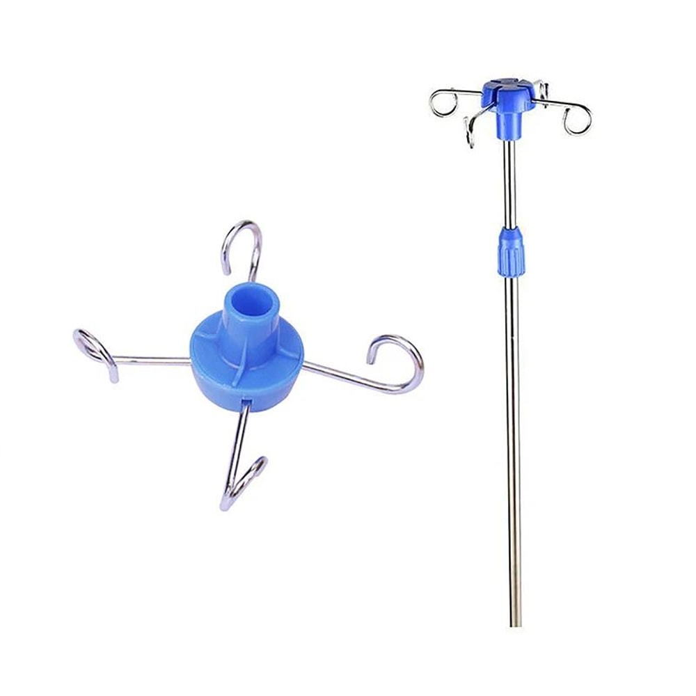 Infusion Stand Hook IV Bag Rack Steel Drip Holder Vertical Hanger 9
