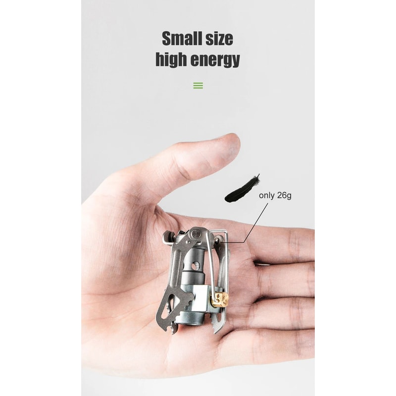 Ultralight Titanium Camping Gas Stove BRS 3000T Portable Outdoor Burner 7