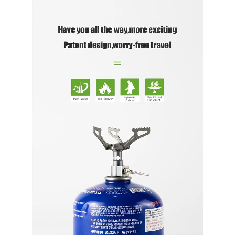 Ultralight Titanium Camping Gas Stove BRS 3000T Portable Outdoor Burner 8