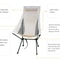 Westtune Portable Folding Camping Chair With Headrest Lightweight Outdoor Chair 8