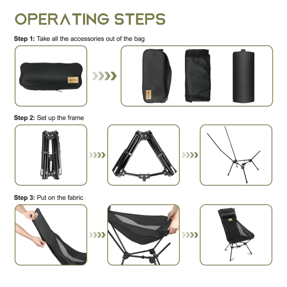 Westtune Camping Moon Chair Ultralight Folding Chair With Headrest For Outdoor Relaxation 4