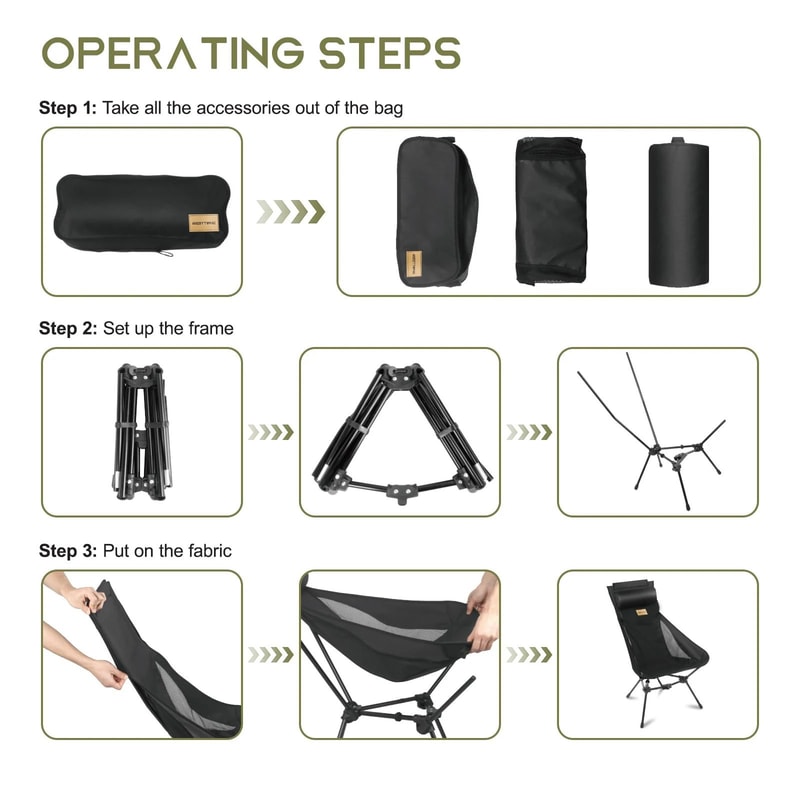 Westtune Camping Moon Chair Ultralight Folding Chair With Headrest For Outdoor Relaxation 4