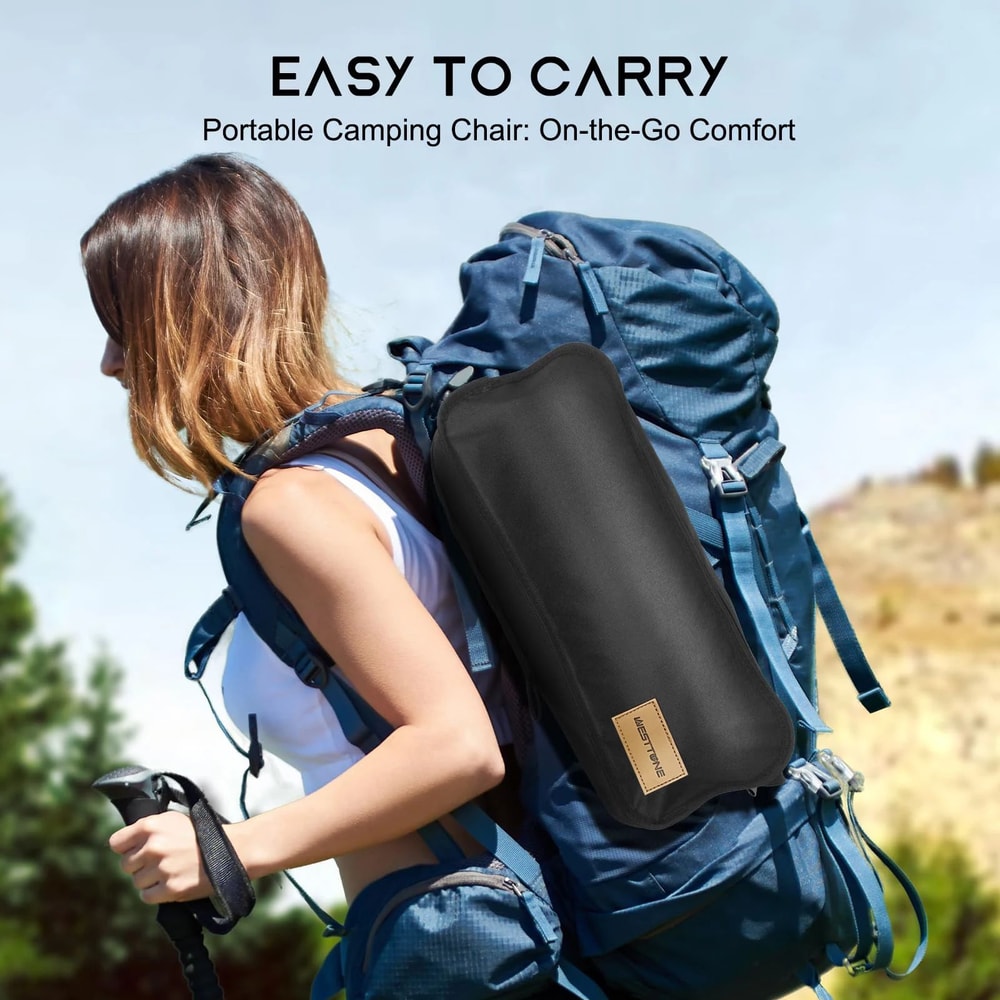 Westtune Camping Moon Chair Ultralight Folding Chair With Headrest For Outdoor Relaxation 5