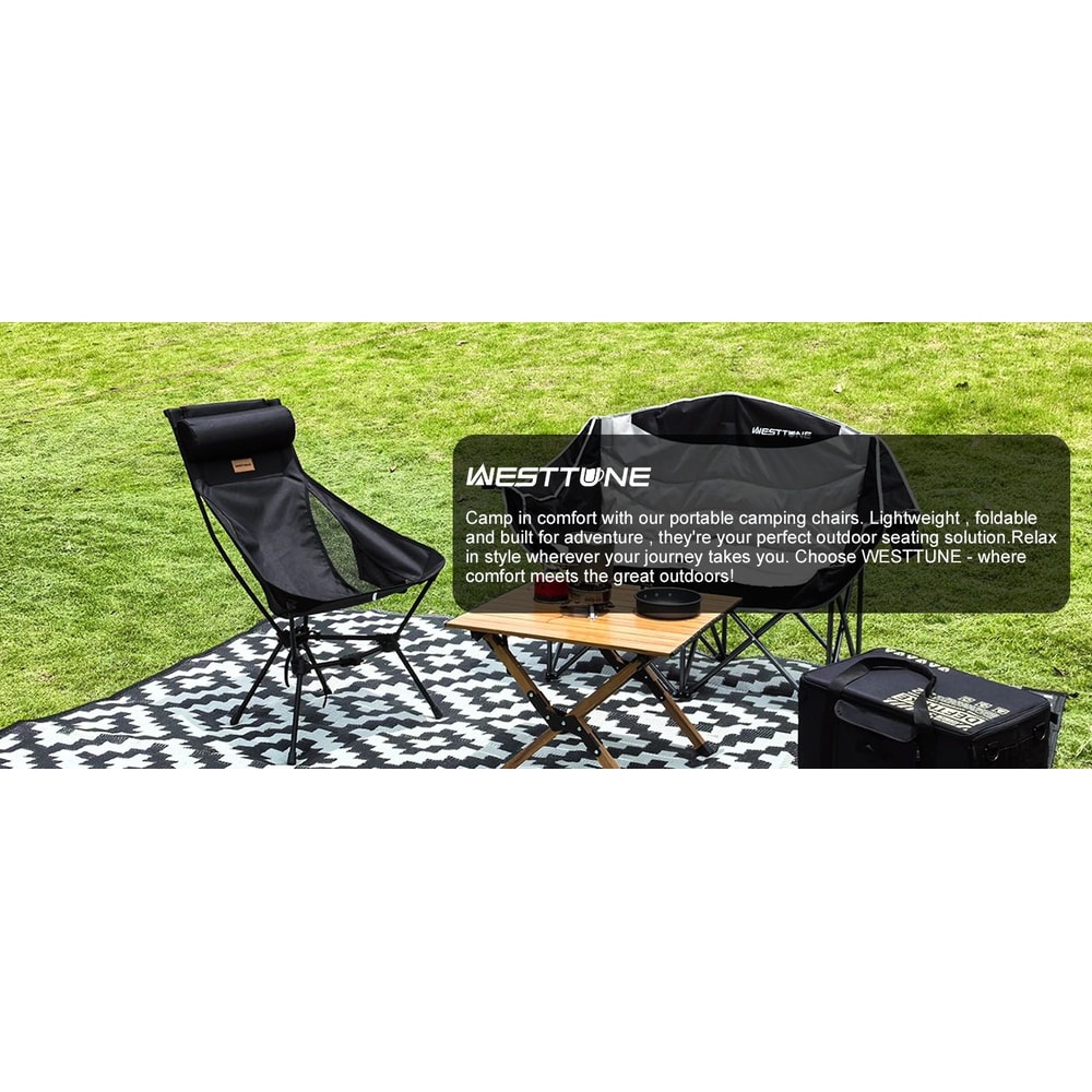 Westtune Camping Moon Chair Ultralight Folding Chair With Headrest For Outdoor Relaxation 6