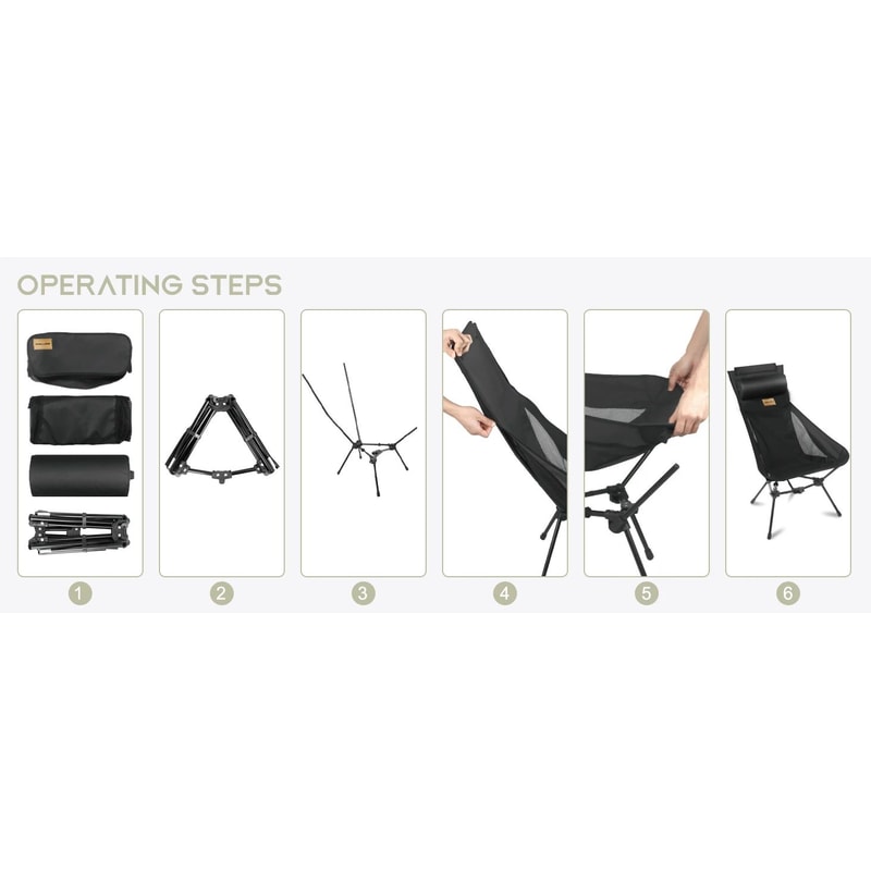 Westtune Camping Moon Chair Ultralight Folding Chair With Headrest For Outdoor Relaxation 7