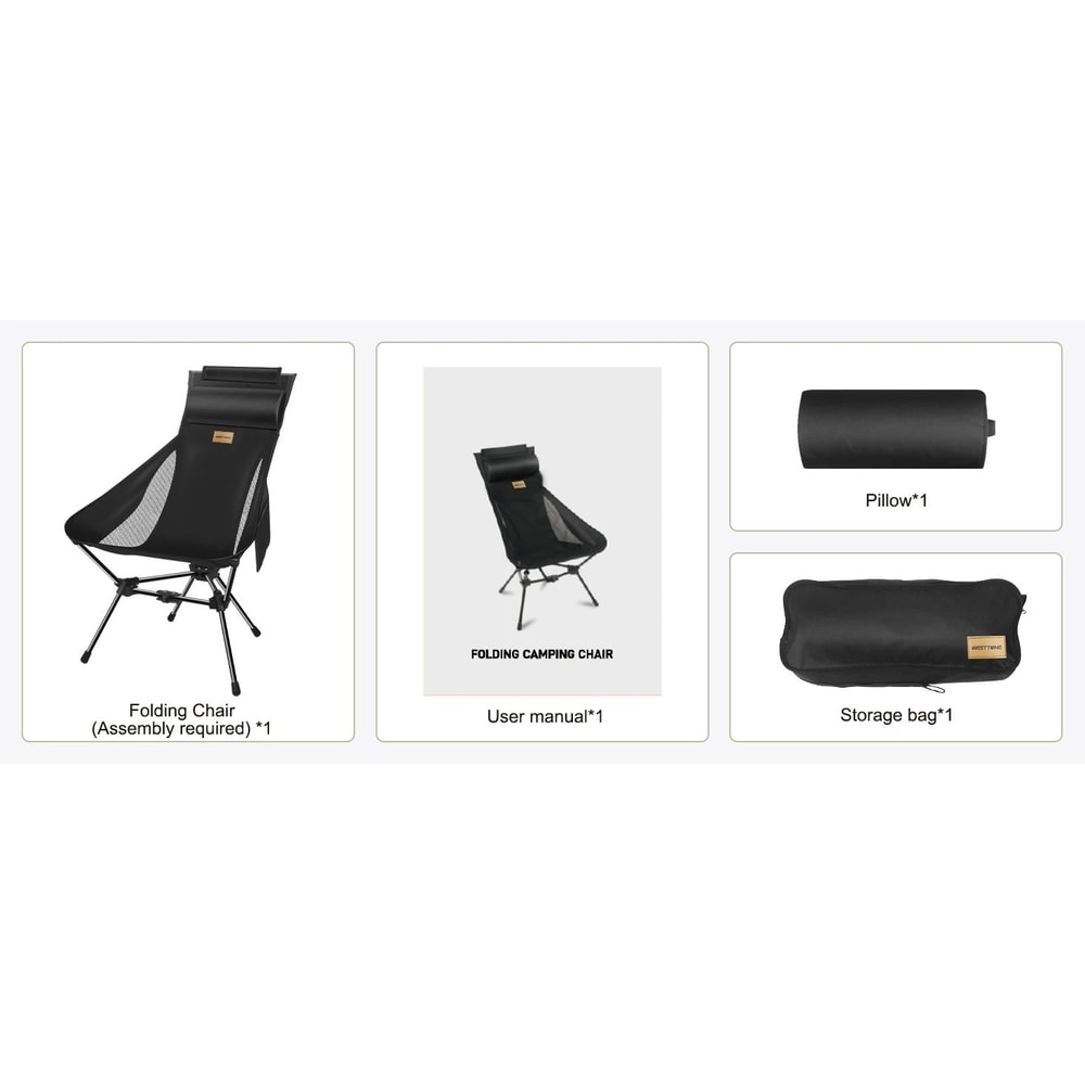 Westtune Camping Moon Chair Ultralight Folding Chair With Headrest For Outdoor Relaxation 9