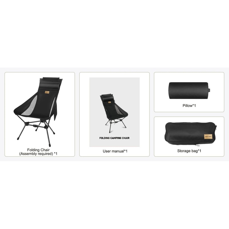 Westtune Camping Moon Chair Ultralight Folding Chair With Headrest For Outdoor Relaxation 9