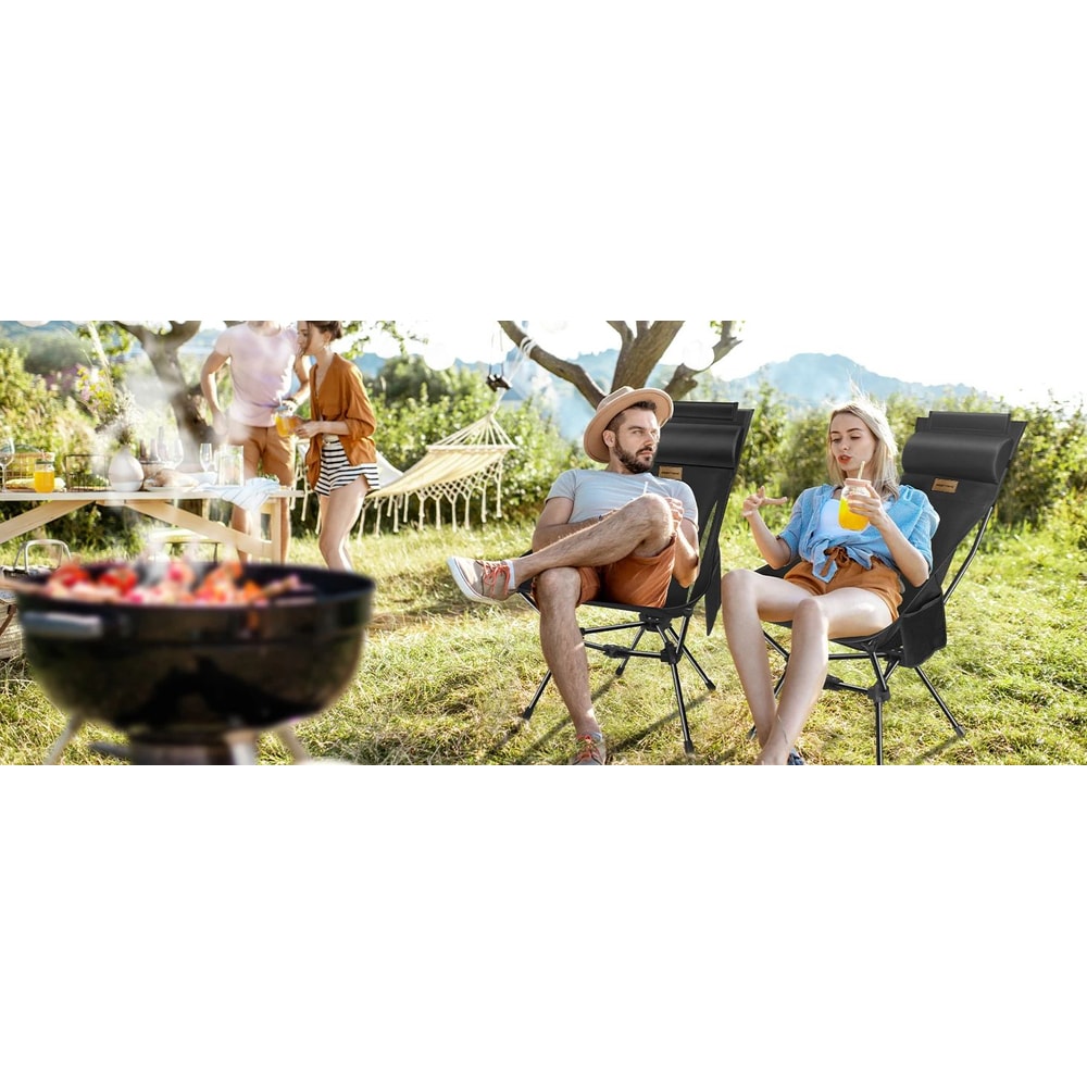Westtune Camping Moon Chair Ultralight Folding Chair With Headrest For Outdoor Relaxation 12