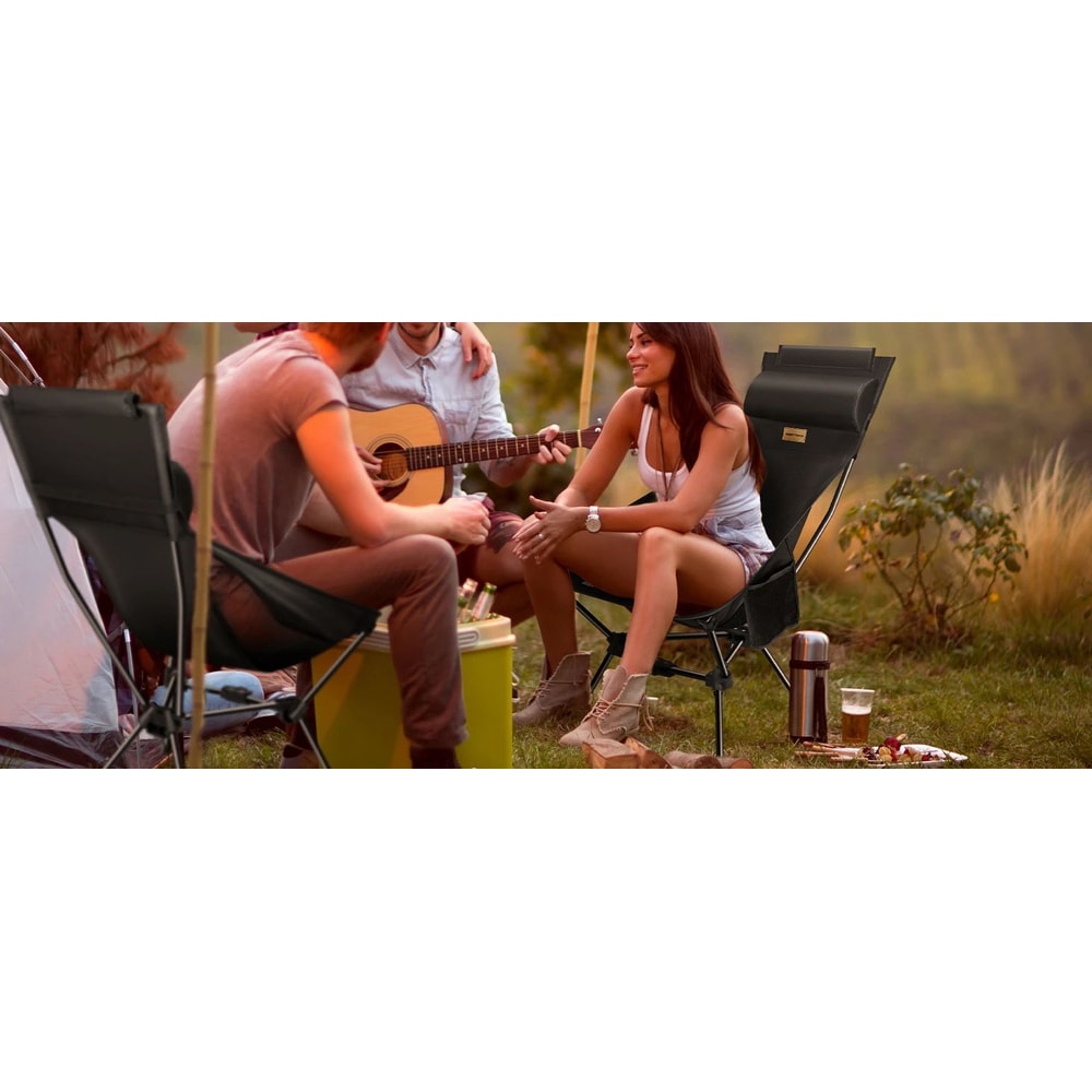 Westtune Camping Moon Chair Ultralight Folding Chair With Headrest For Outdoor Relaxation 13