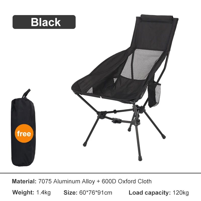 Westtune Camping Moon Chair Ultralight Folding Chair With Headrest For Outdoor Relaxation 15