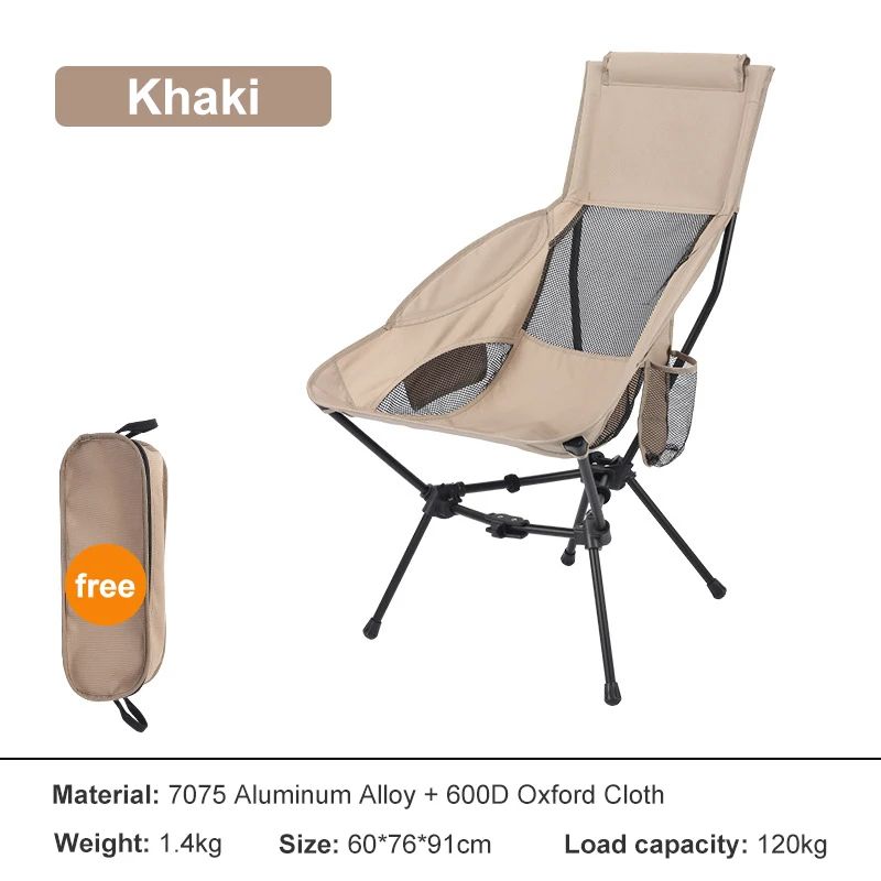Westtune Camping Moon Chair Ultralight Folding Chair With Headrest For Outdoor Relaxation 16