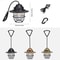 Portable Retro Camping Lantern Waterproof Dimmable Hanging Tent Light 4