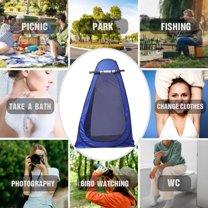 Westtune Portable Pop Up Camping Shower Tent Privacy Changing Room Shelter 5