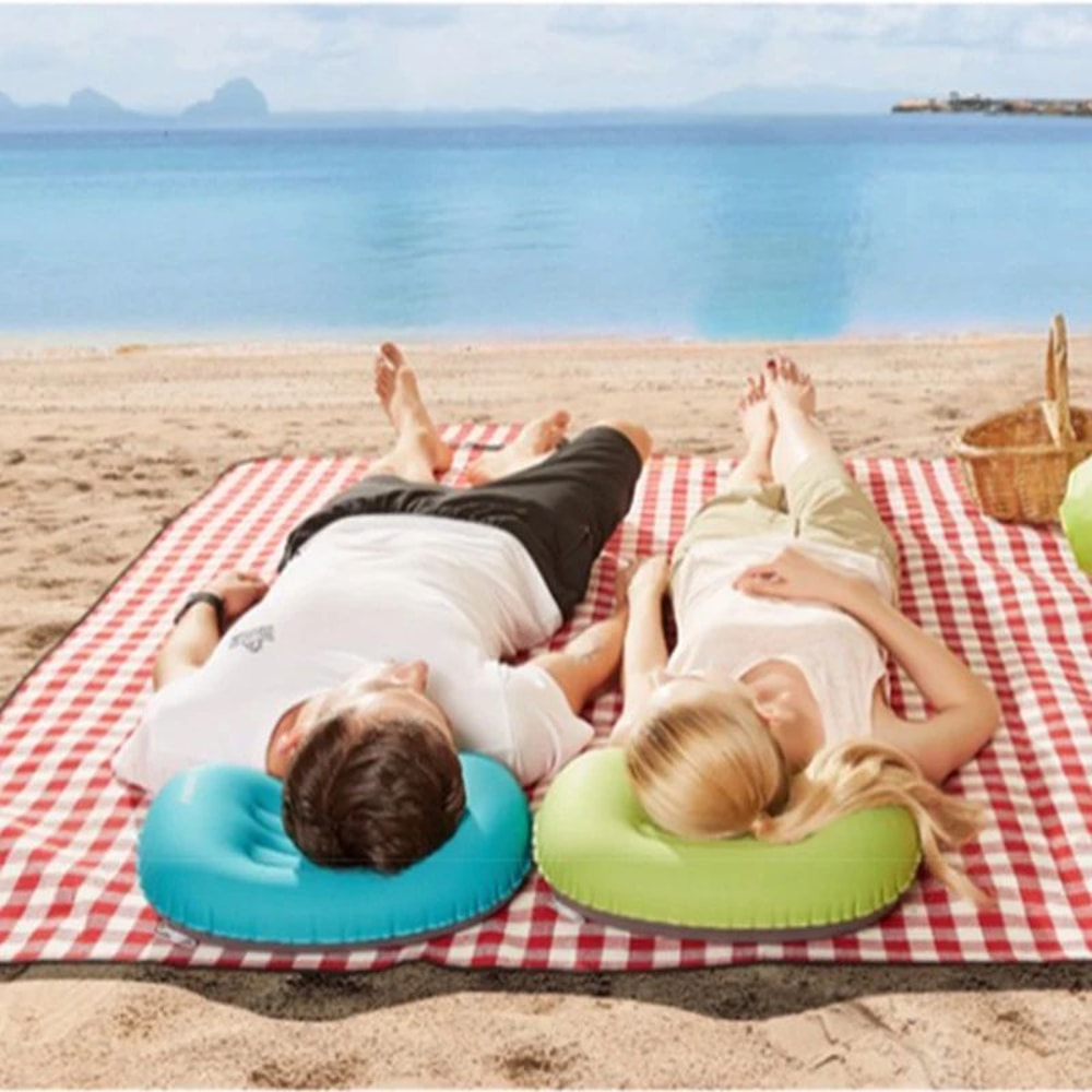 Westtune Portable Inflatable Camping Pillow Ultralight Travel Neck And Lumbar Support 5