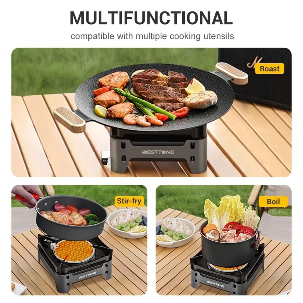 Westtune Camping Cooking Burner Portable 3600W Infrared Gas Stove With Electronic Ignition 4