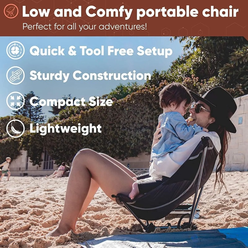 Westtune Ultralight Camping Chair 780g Aluminum Folding Moon Chair For Hiking And Travel 4