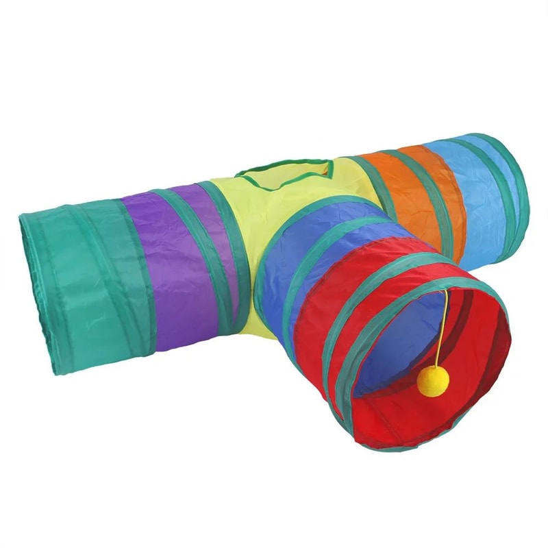 Foldable Cat Tunnel Toy Durable Breathable Play Tube For Indoor Cats 13