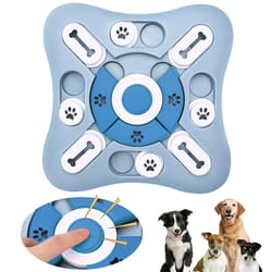 interactive slow feeder dog toy food dispenser and training puzzle bowl
