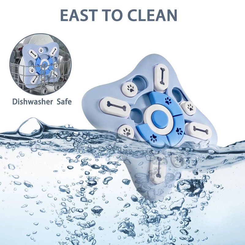 Interactive Slow Feeder Dog Toy Food Dispenser And Training Puzzle Bowl 3