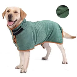 absorbent dog bathrobe quick drying pet bath towel full body wrap for dogs and cats