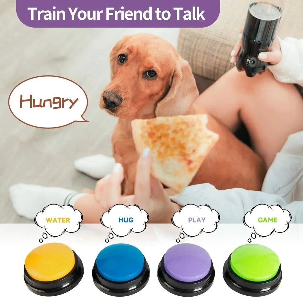 Dog Communication Buttons Voice Recording Training Buzzer For Talking Pets 9