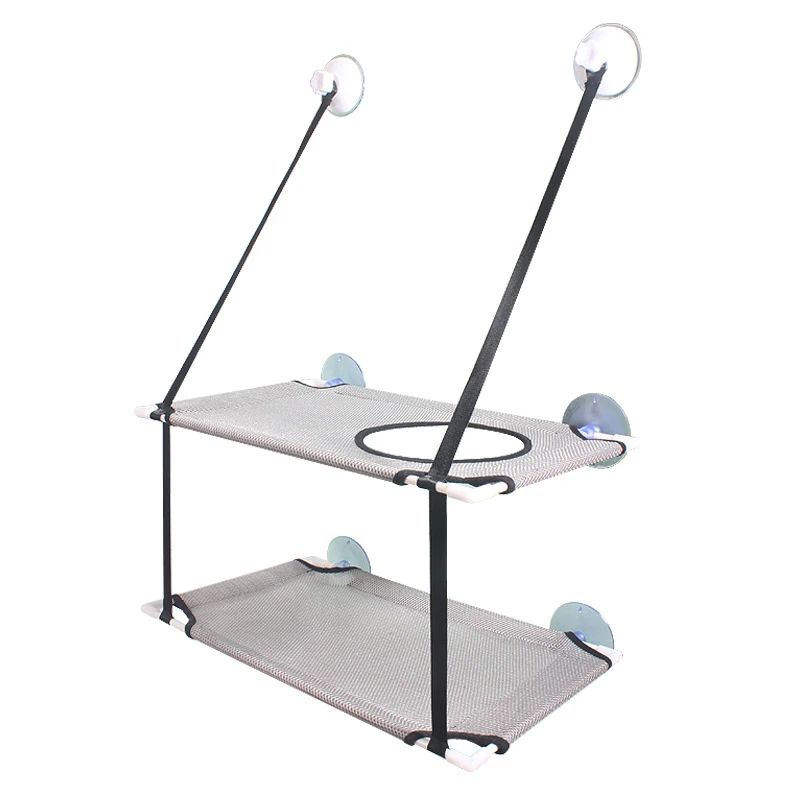 Cat Hammock Window Bed Hanging Sunny Seat With Strong Suction Cups Double Decker Design 18