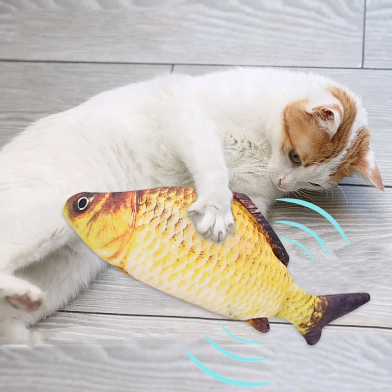 Interactive Floppy Fish Cat Toy USB Rechargeable Realistic Moving Pet Toy 5